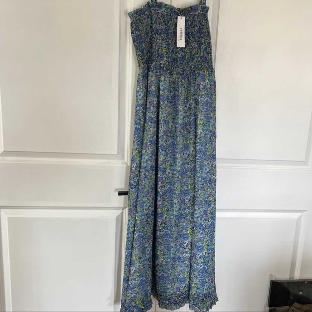 Floral Blue Maxi Dress